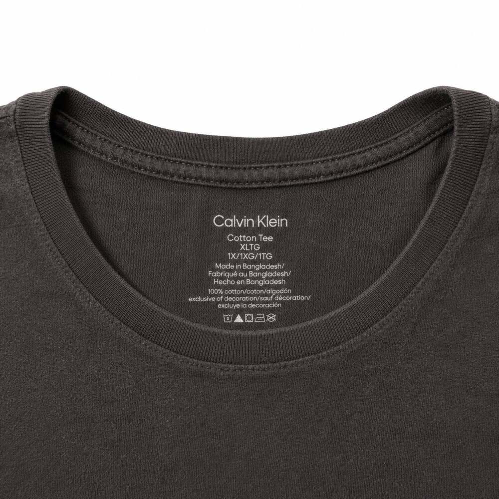 Calvin Klein Cotton Crewneck T-Shirt in Black